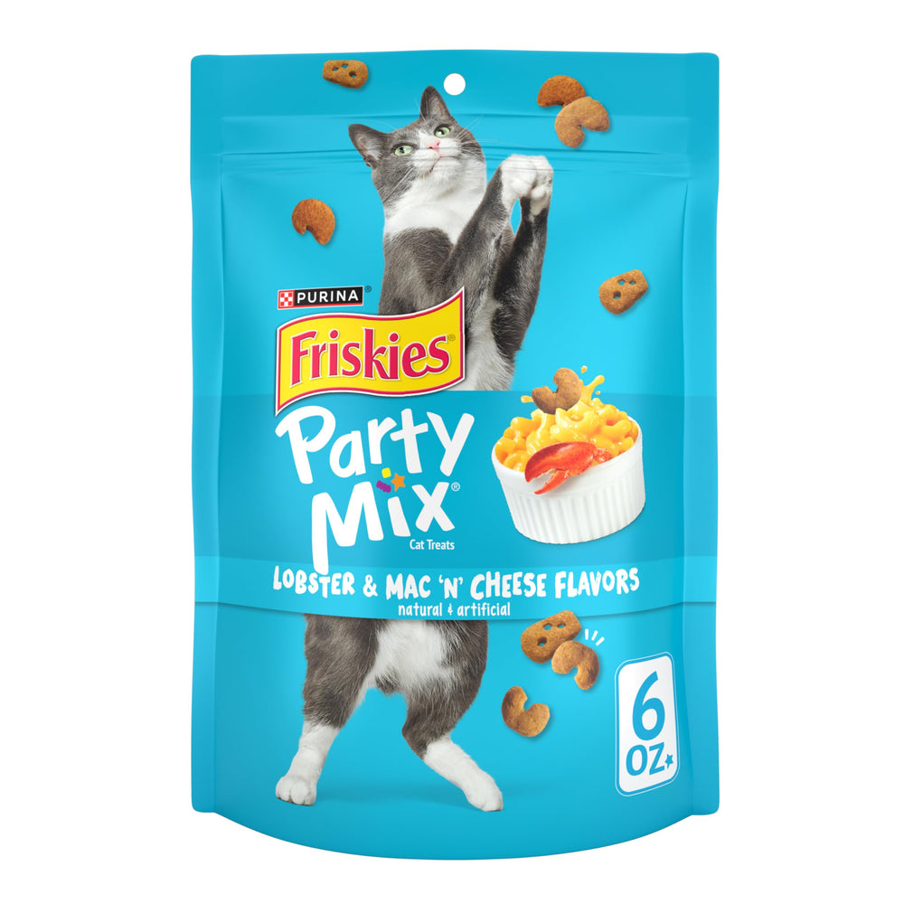 Purina Friskies Mélange Festif Homard Macaroni sachet, friandise légère pour chat.