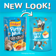 Purina Friskies Mélange Festif Homard Macaroni morceaux croquants et tendres.