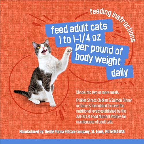 Friskies Shreds: morceaux moelleux facilitant la mastication.
