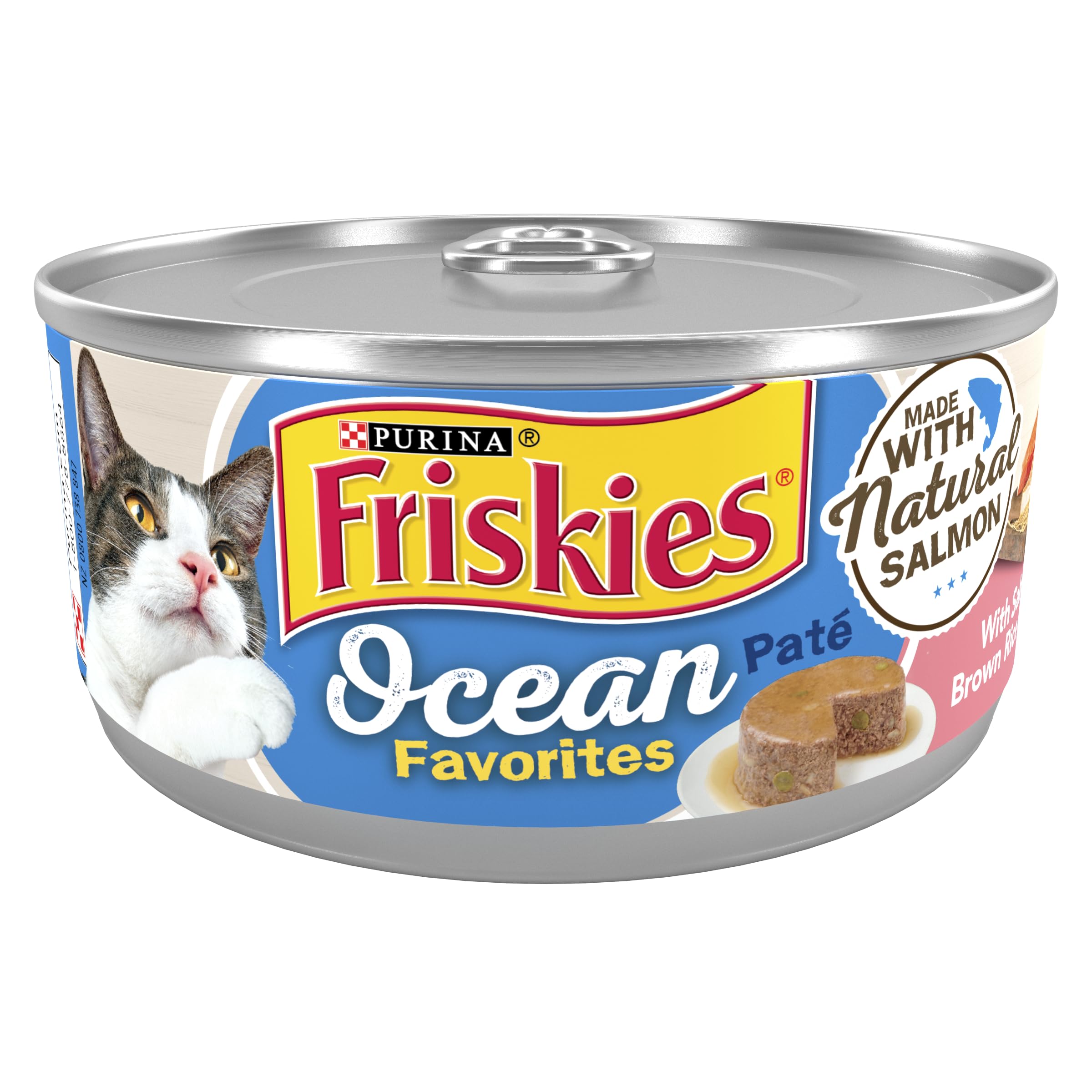 Friskies Ocean Favorites Pâté Saumon : texture onctueuse facilitant l'alimentation.