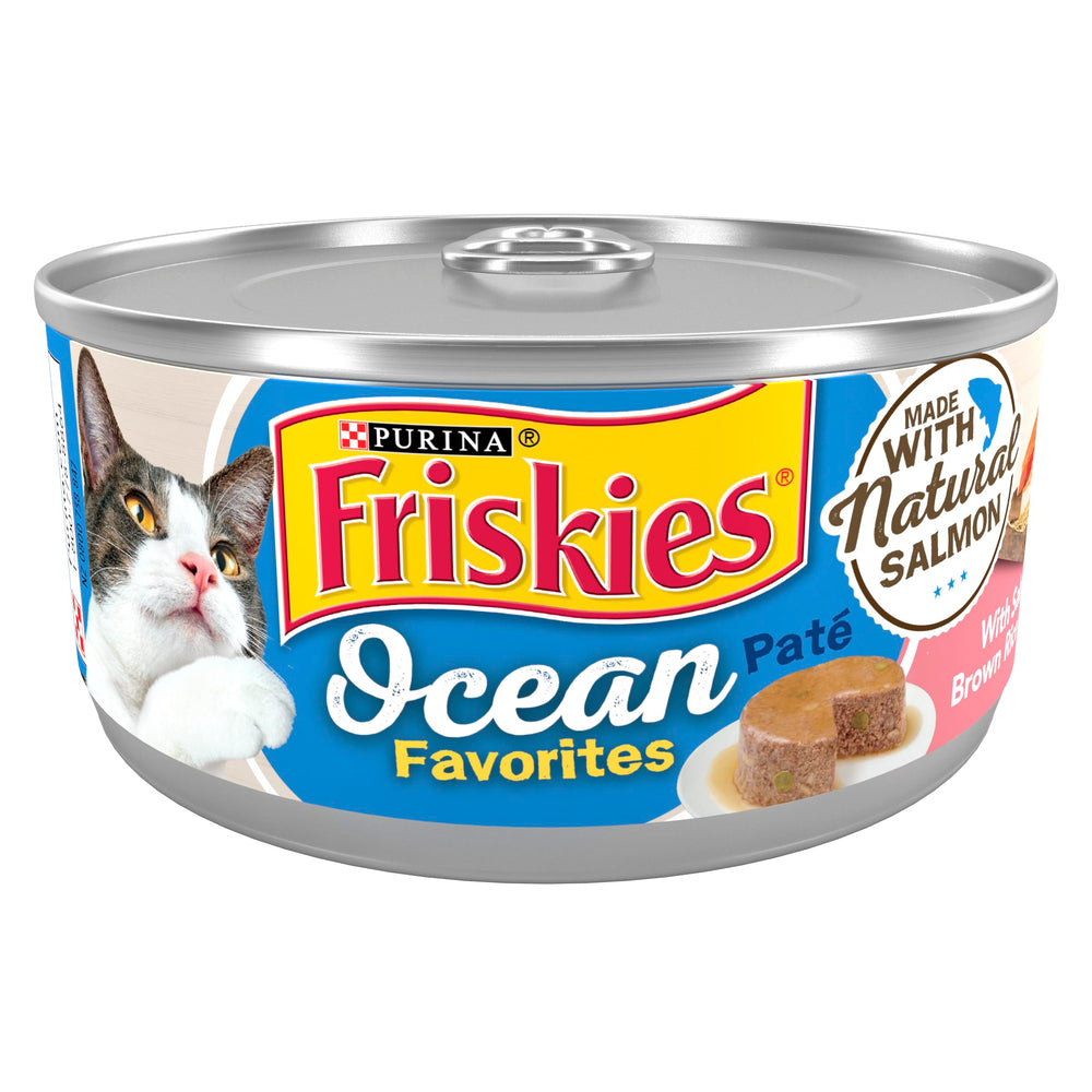 Friskies Ocean Favorites Pâté Saumon : texture onctueuse facilitant l'alimentation.