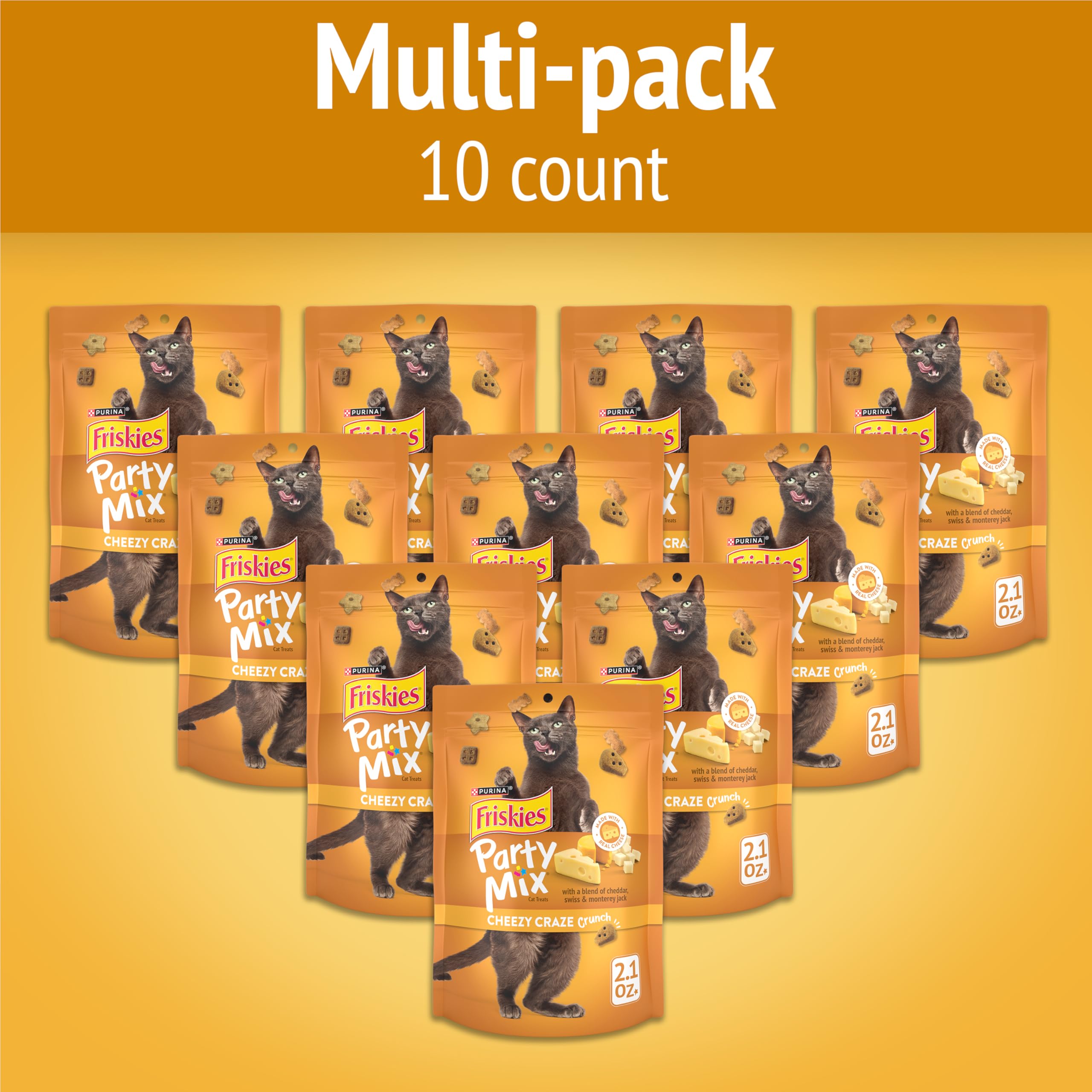 Friskies Party Mix morceaux fromages croustillants pour chat
