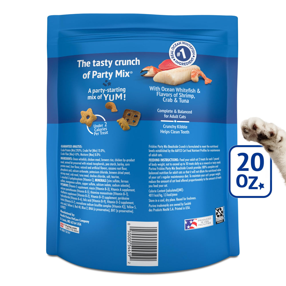 Friskies Party Mix Chat – faible en calories pour encas entre les repas.