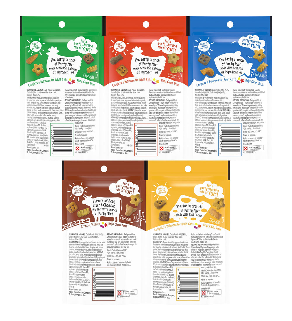 Friskies Party Mix Crunch, delices-cheezy-craze, goût fromage pour chat