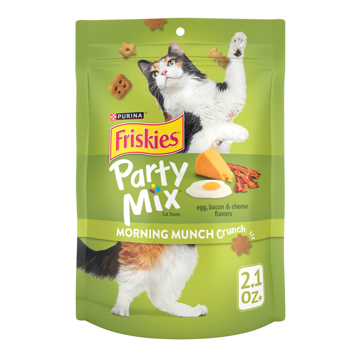 Friandises Friskies Party Mix Crunch Morning Munch dans un sachet refermable pour récompenser votre chat.