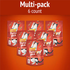 Friskies Party Mix Gravylicious – sachet croquant au poulet et sauce.