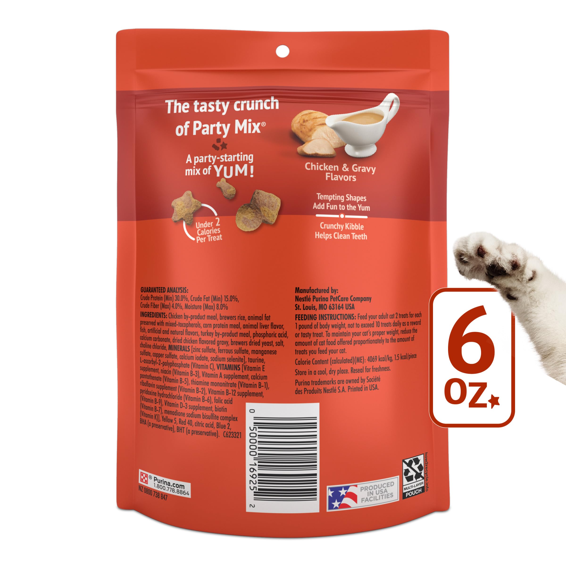 Friskies Party Mix Gravylicious – sachet goût sauce savoureuse.