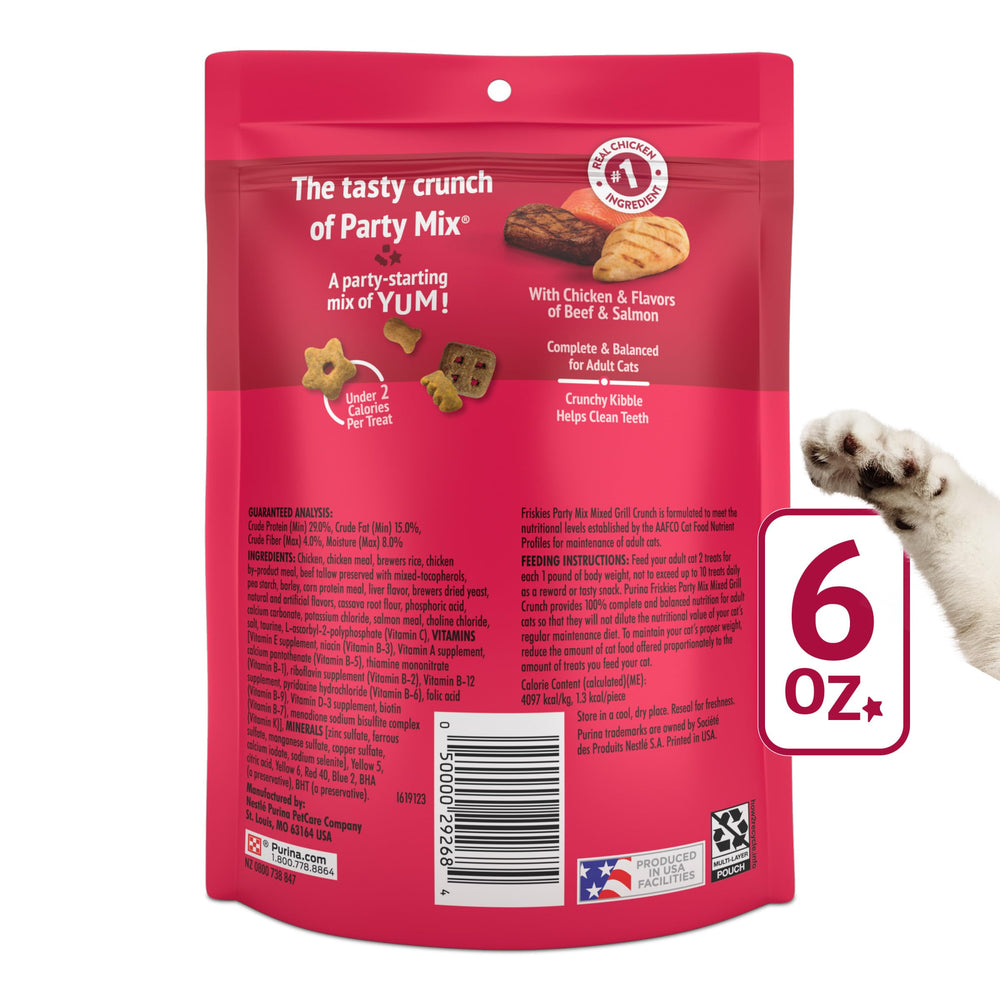 Friskies Party Mix lot de six sachets, format pratique.