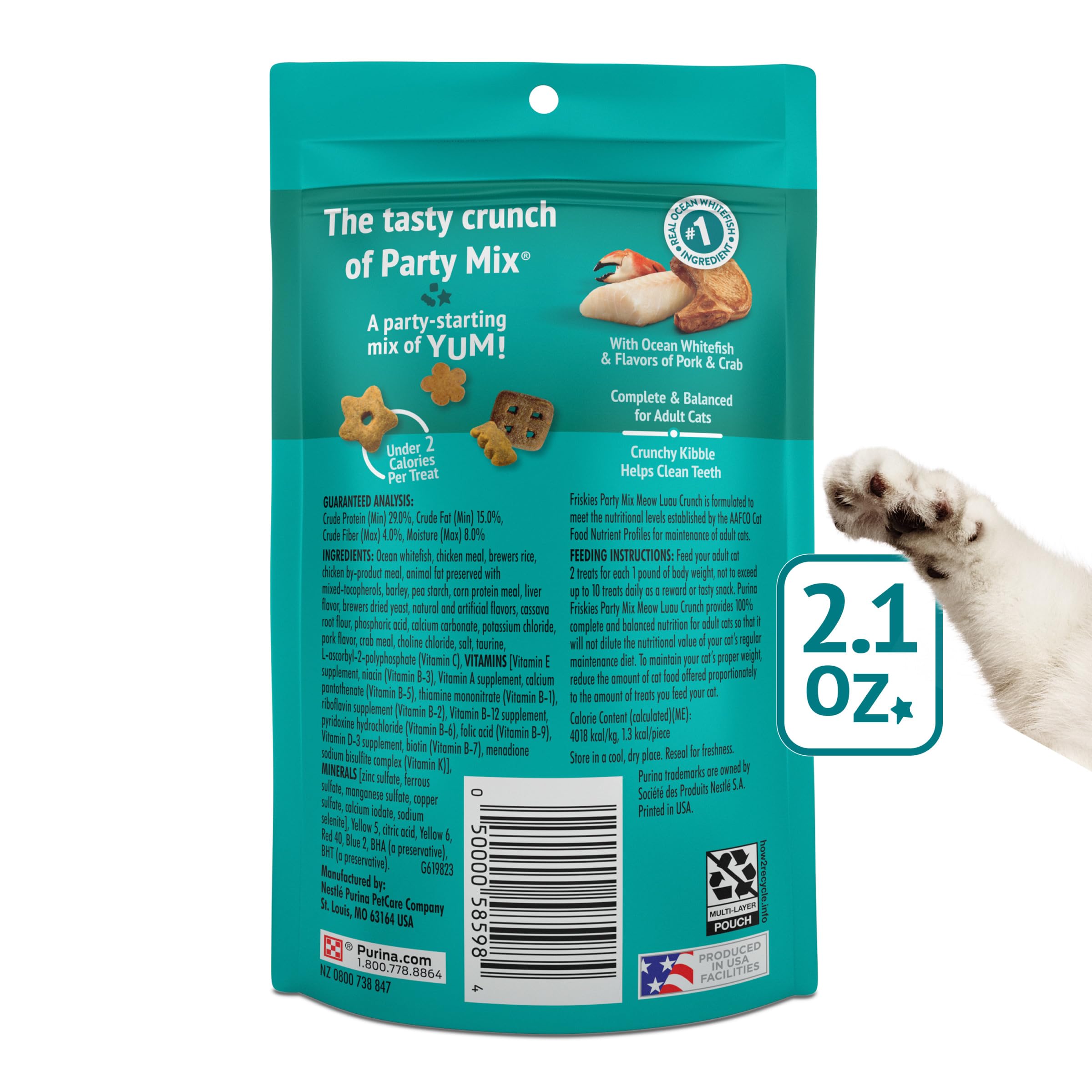 Formes amusantes des friandises Friskies pour attirer l’attention du chat.