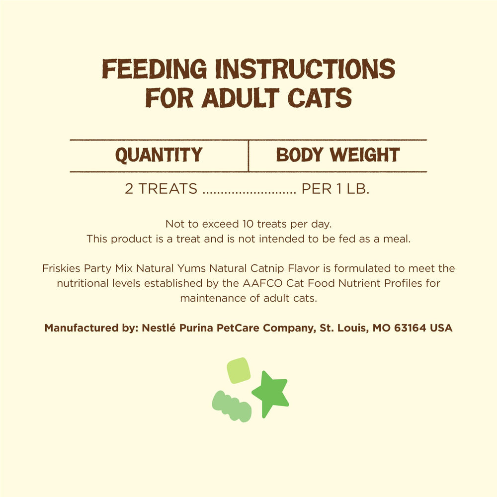 Friskies Party Mix Natural Yums, fabriqué aux États‑Unis dans des installations de qualité.