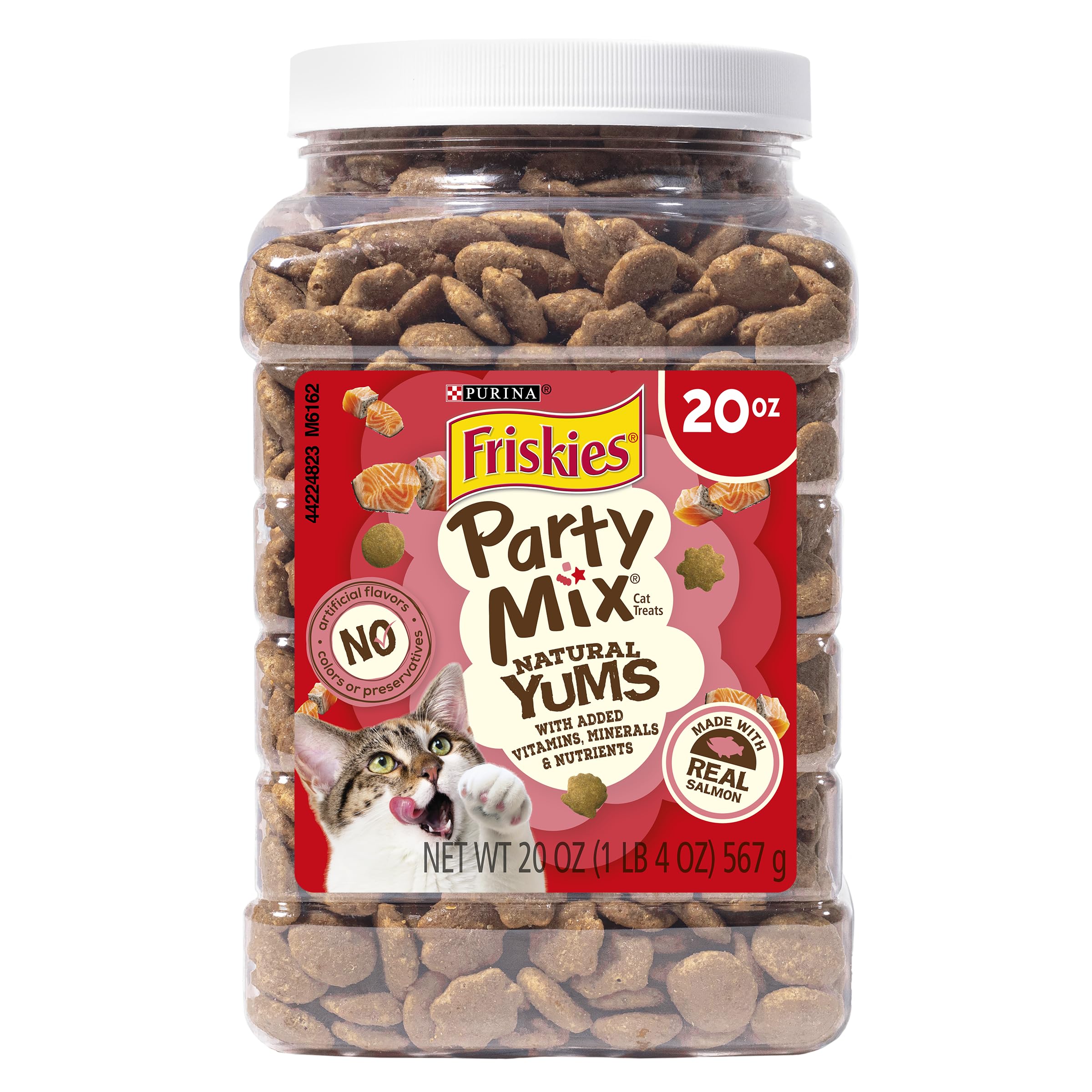 Friandises Friskies Party Mix Naturel Yums au saumon dans le bocal pour chats adultes