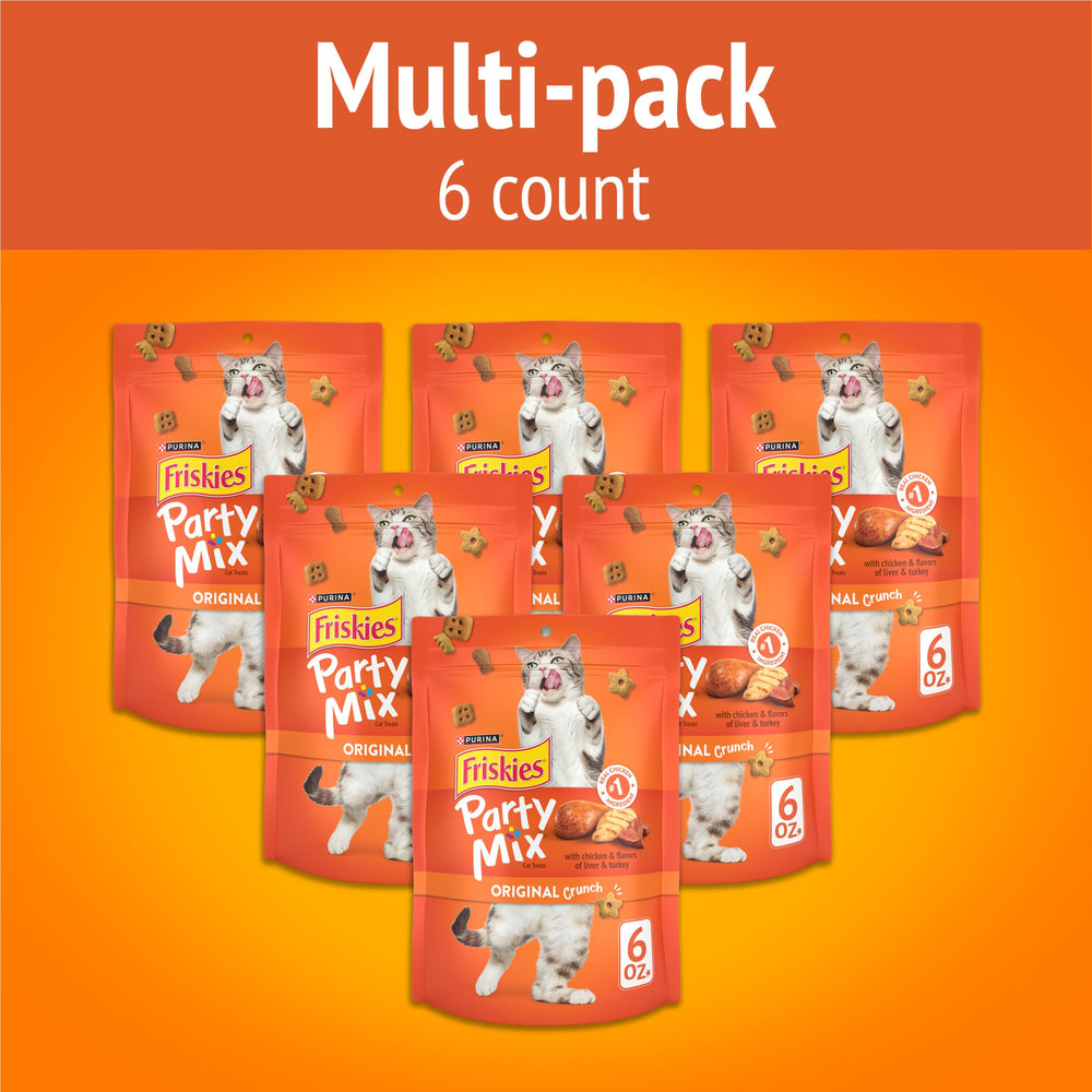 Lot de 6 sachets Friskies Party Mix Original Crunch, praticité au quotidien