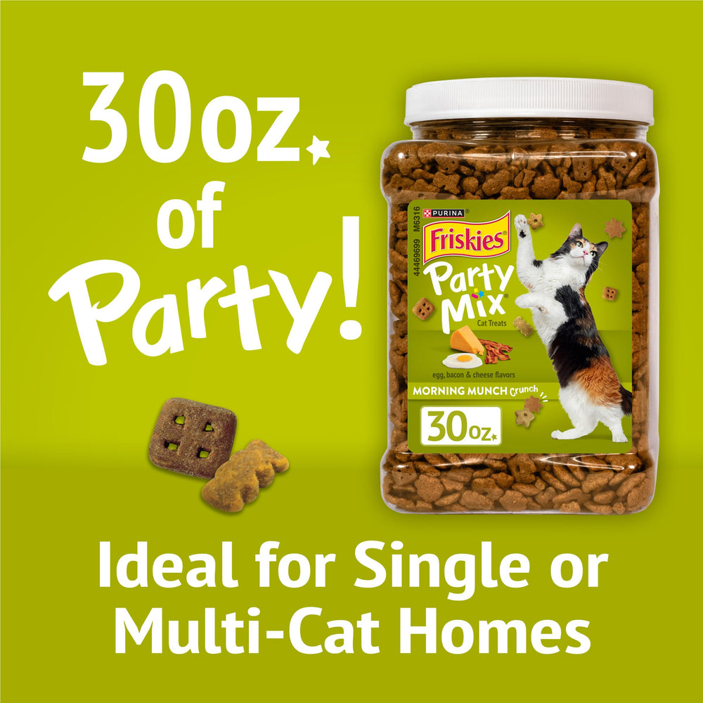 Saveurs œuf bacon fromage Friskies Party Mix pour chats adultes.