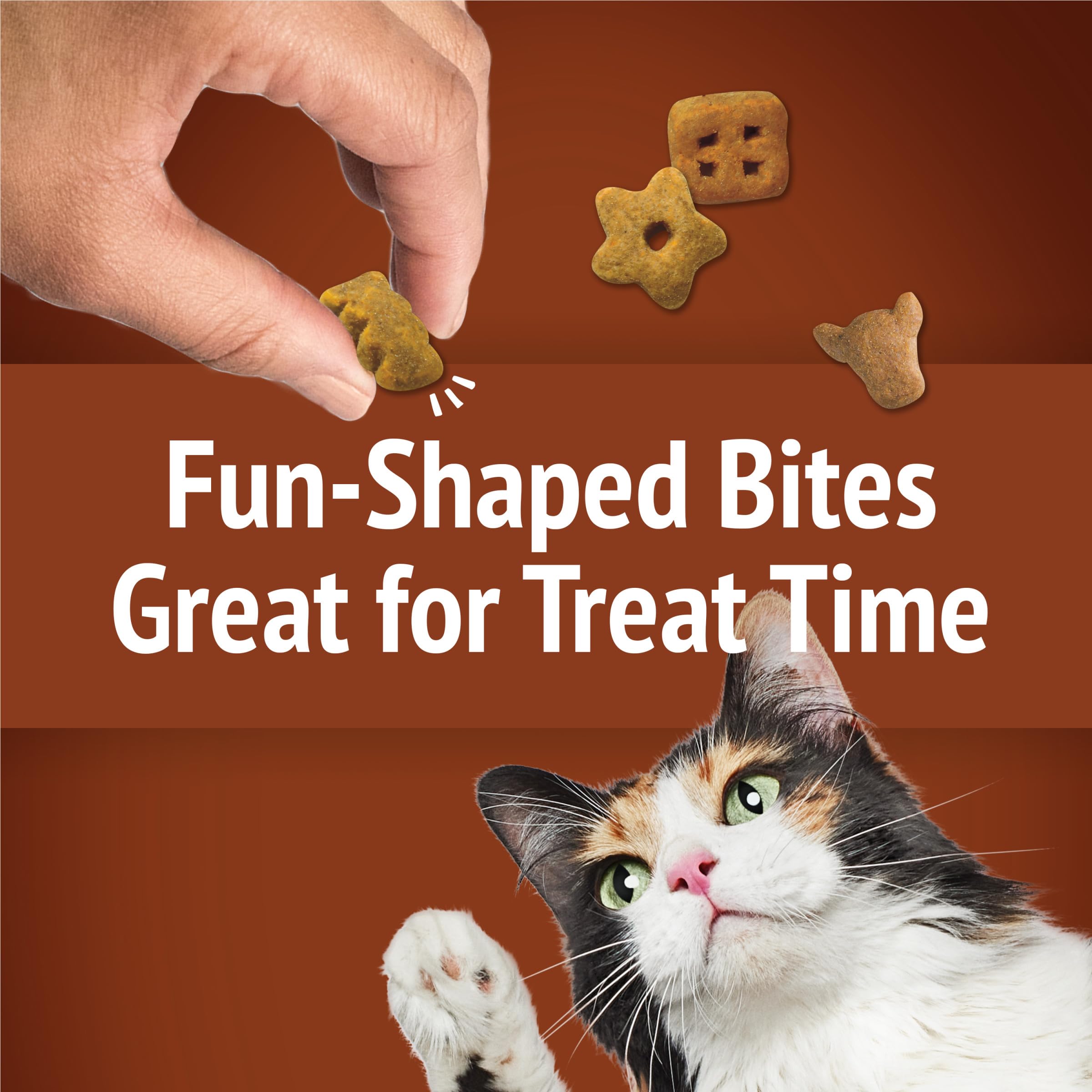 Friskies Purina Party Mix Wild West Crunch — portions individuelles à moins de 2 calories par bouchée.