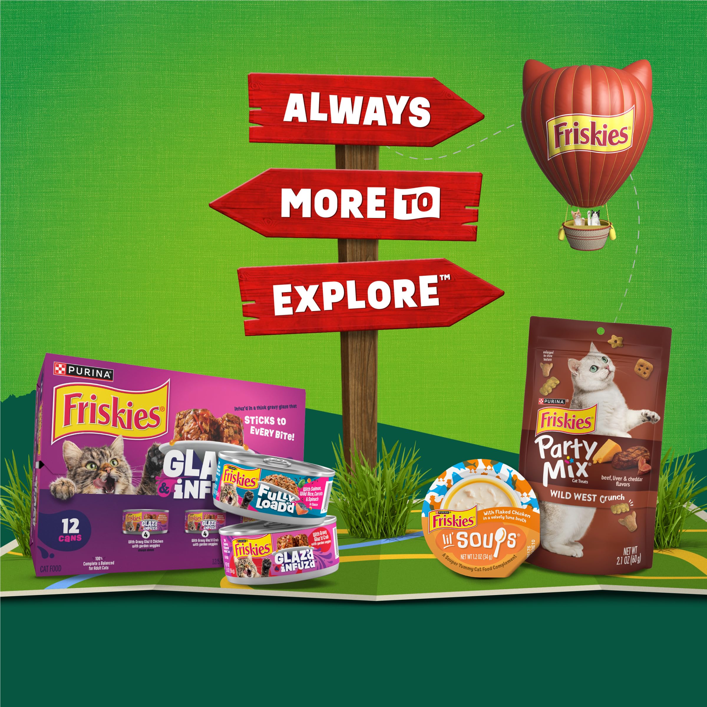 Friskies Party Pack’d : texture croquante qui ravit les papilles des chats.