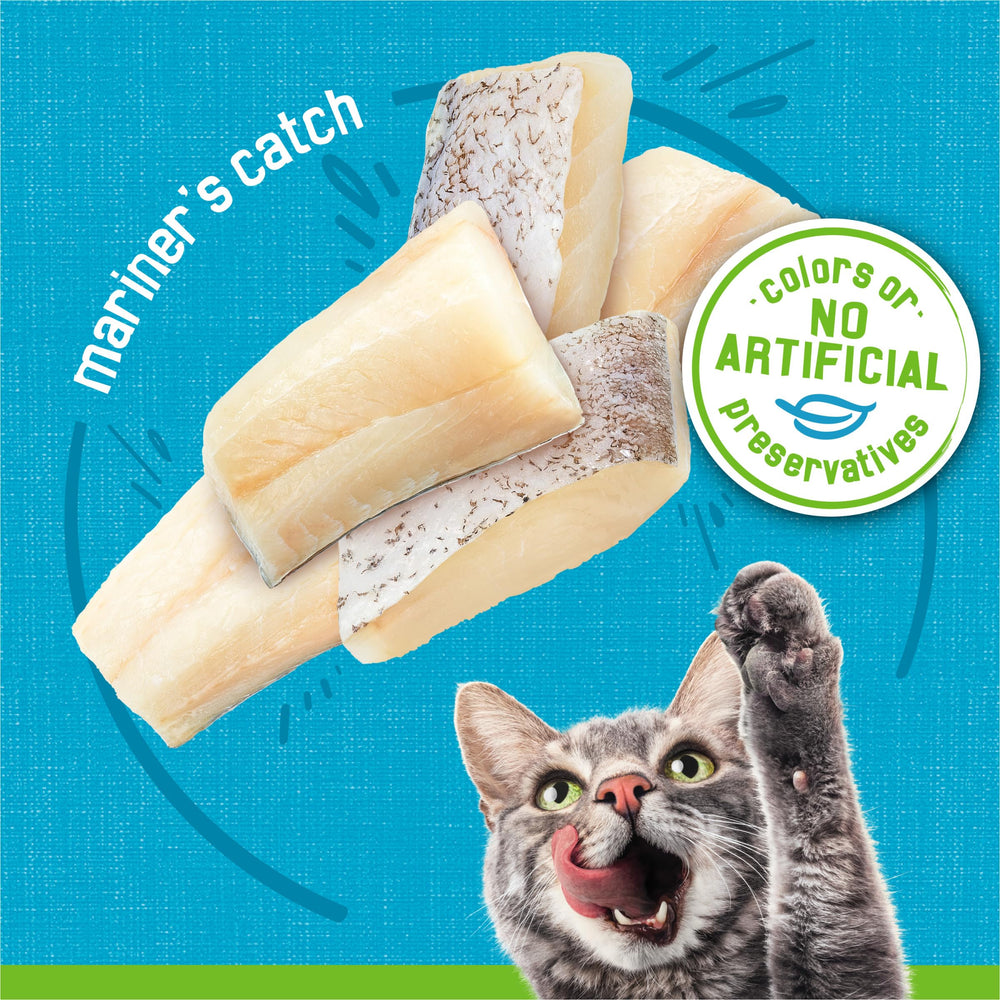 Friskies Mariner’s Catch pâté chat, conserve ouverte apportant une texture onctueuse.