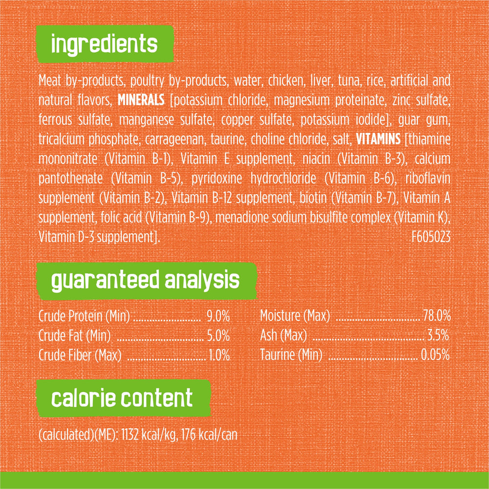 Sans colorants ni conservateurs artificiels, pâté Friskies pour chat.