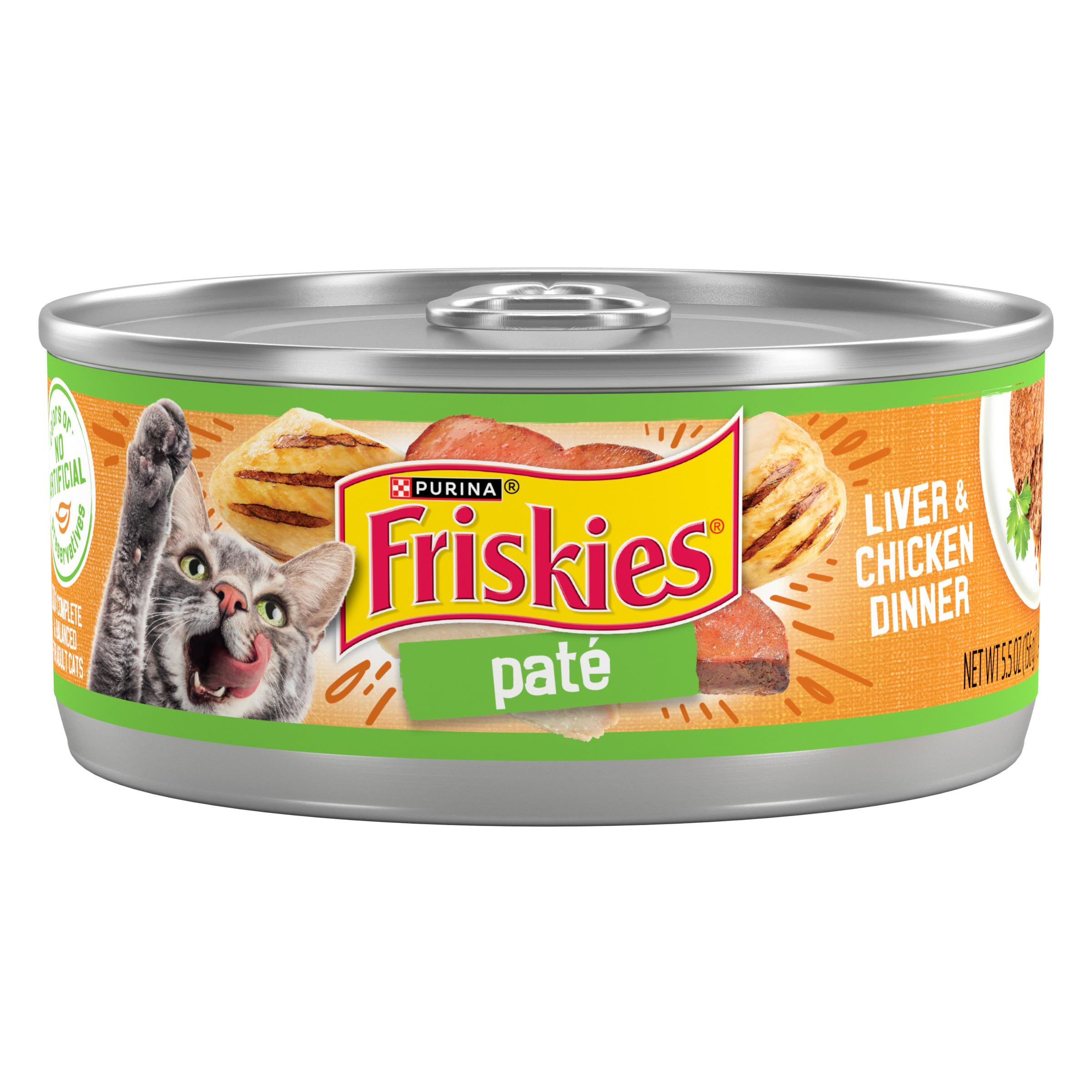 Friskies Pâté Foie et Poulet pour chat – texture lisse appréciée