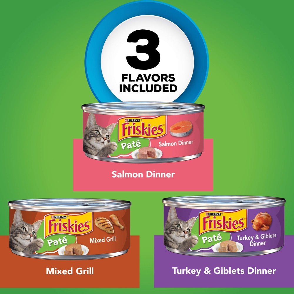 Friskies Pâté Grill Mélange : goût riche et repas diversifié.