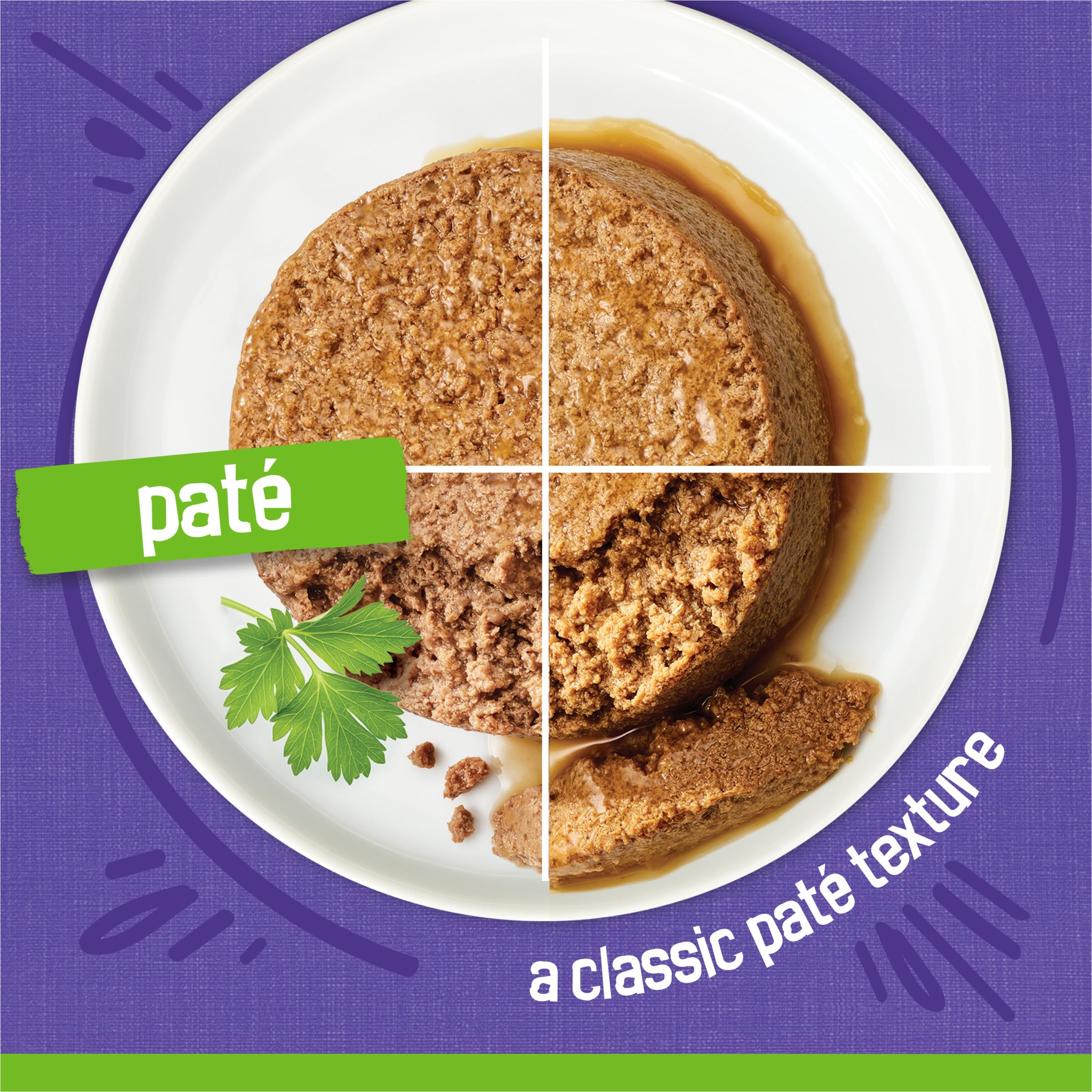 Friskies pâté avec poulet et fruits de mer, prêt à servir pour chat actif.