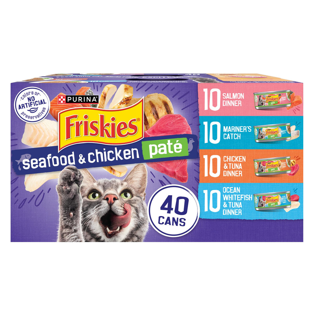 Friskies Pâte Poisson-Poulet Assiette: repas savoureux et appétissant pour chat