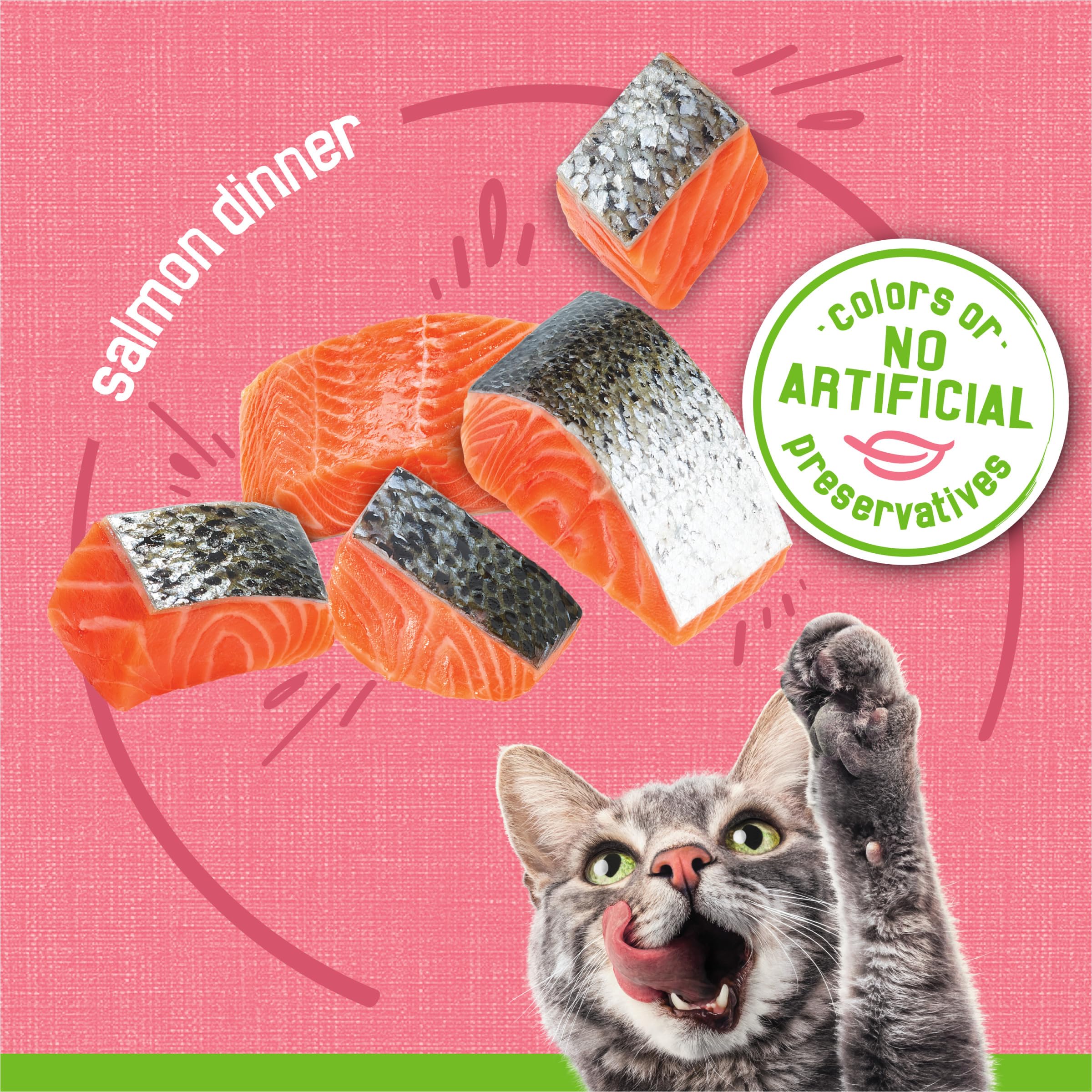 Chat en train de manger Friskies Pâté Saumon lors du repas.