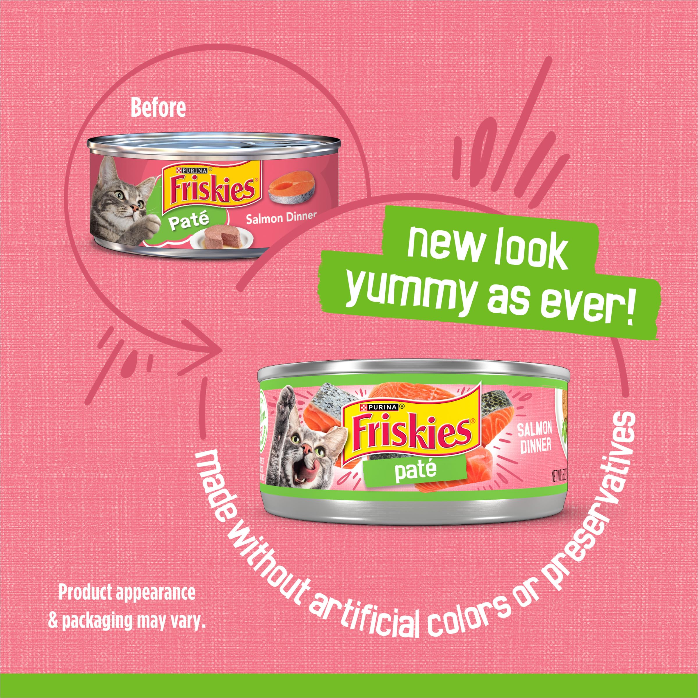 Texture crèmeuse Friskies Pâté Saumon qui ravit les sens.