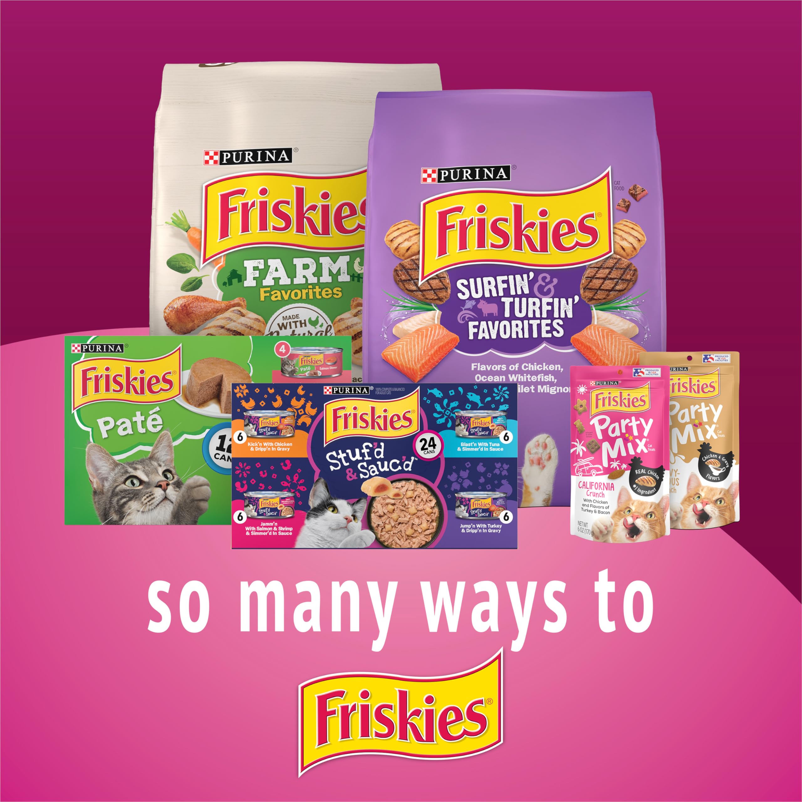 Friskies Playfuls – croquant attrayant pour les sens du chat.