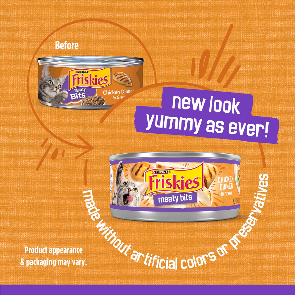 Morceaux de poulet tendres Friskies avec sauce appétissante dans un bol