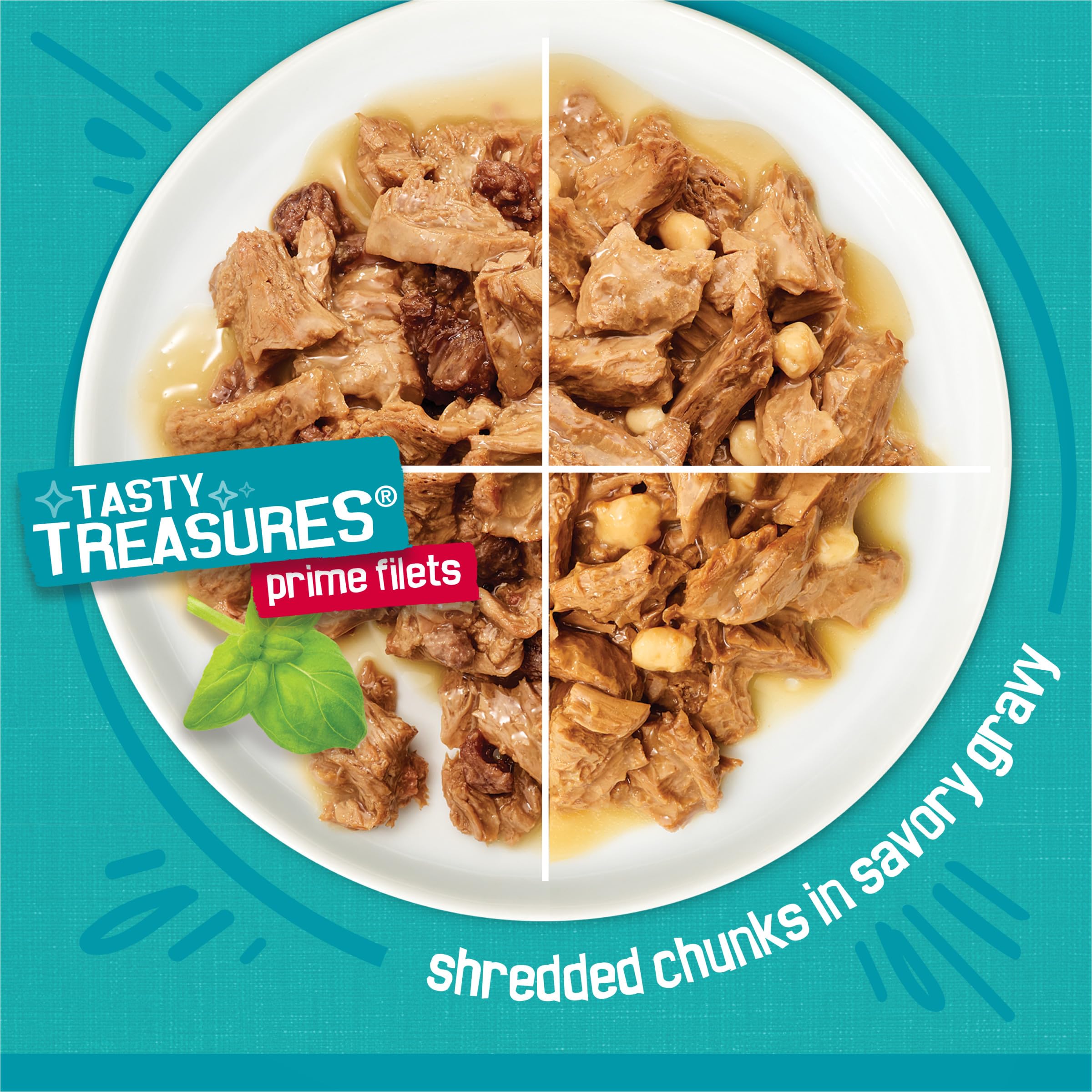 Friskies Poulet avec sauce, bouchées tendres adaptées aux chats adultes.