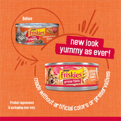 Friskies Prime Filets : morceaux émiettés tendres pour chat adulte.