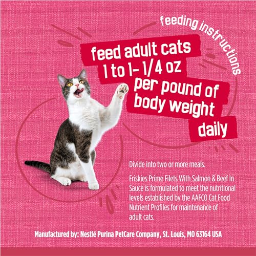 Friskies Prime Filets: convient comme repas principal ou complément gourmand.