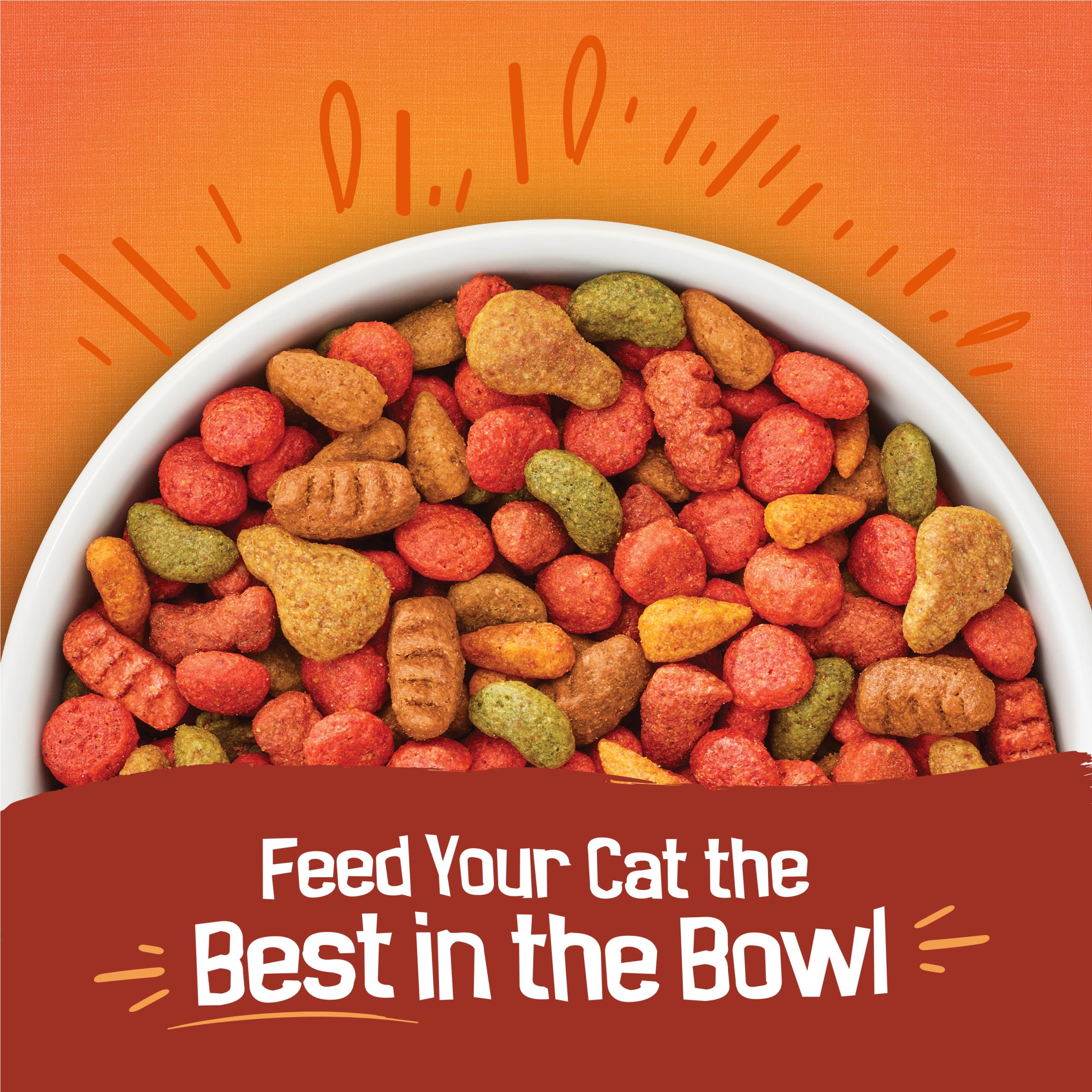 Friskies Tender and Crunch'd protéines de haute qualité soutenant les muscles.