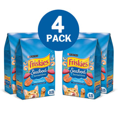 Friskies Purina croquettes aux crevettes, saveur délicate éveillant les sens.
