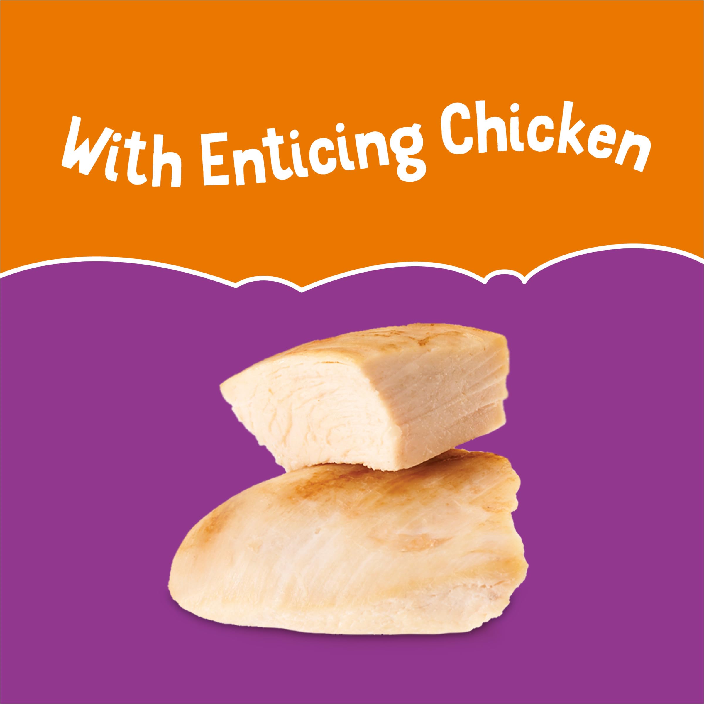 Friskies Lil’ Shakes lait de coco et poulet, purée savoureuse.