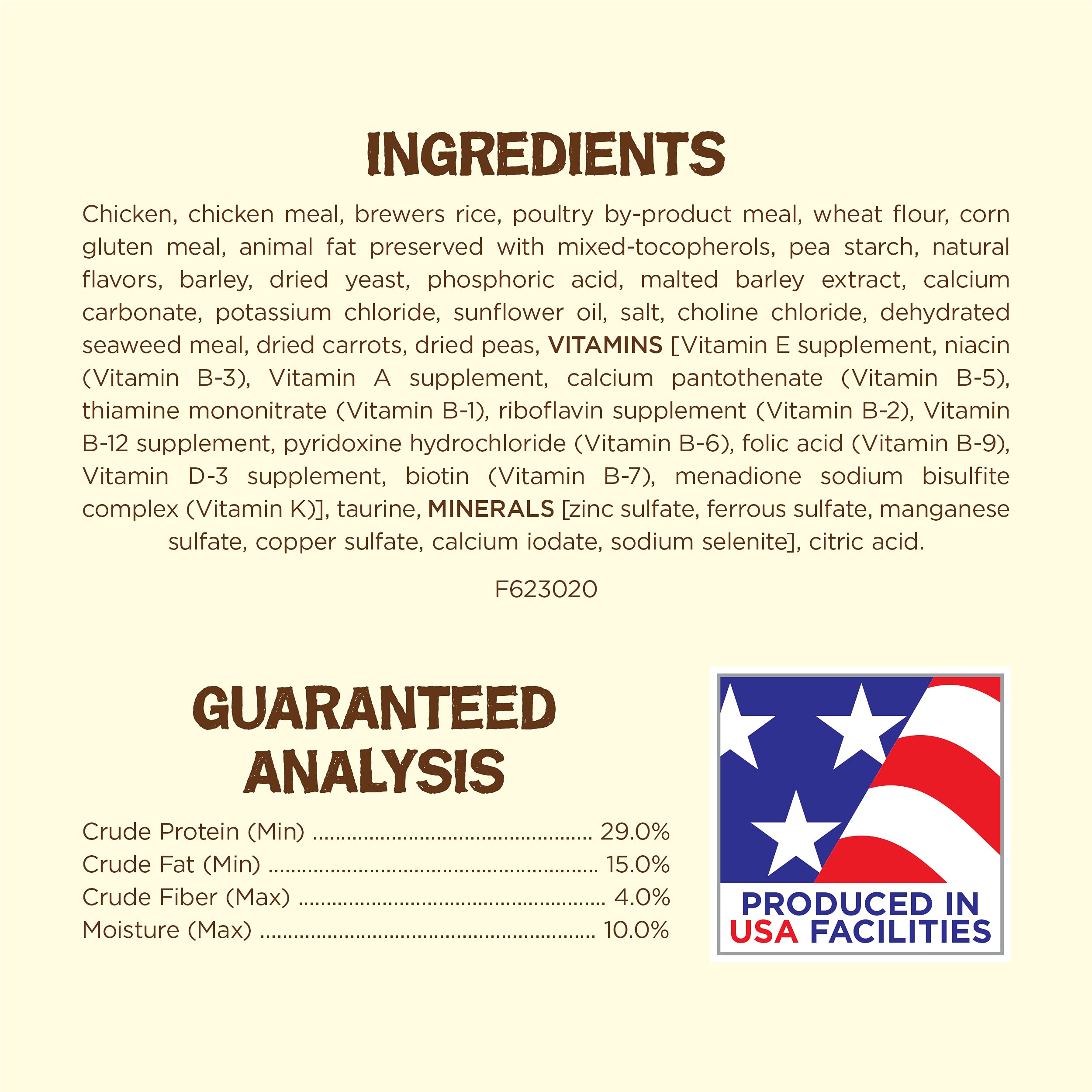 Fabriqué dans des installations Purina aux États-Unis avec contrôle qualité