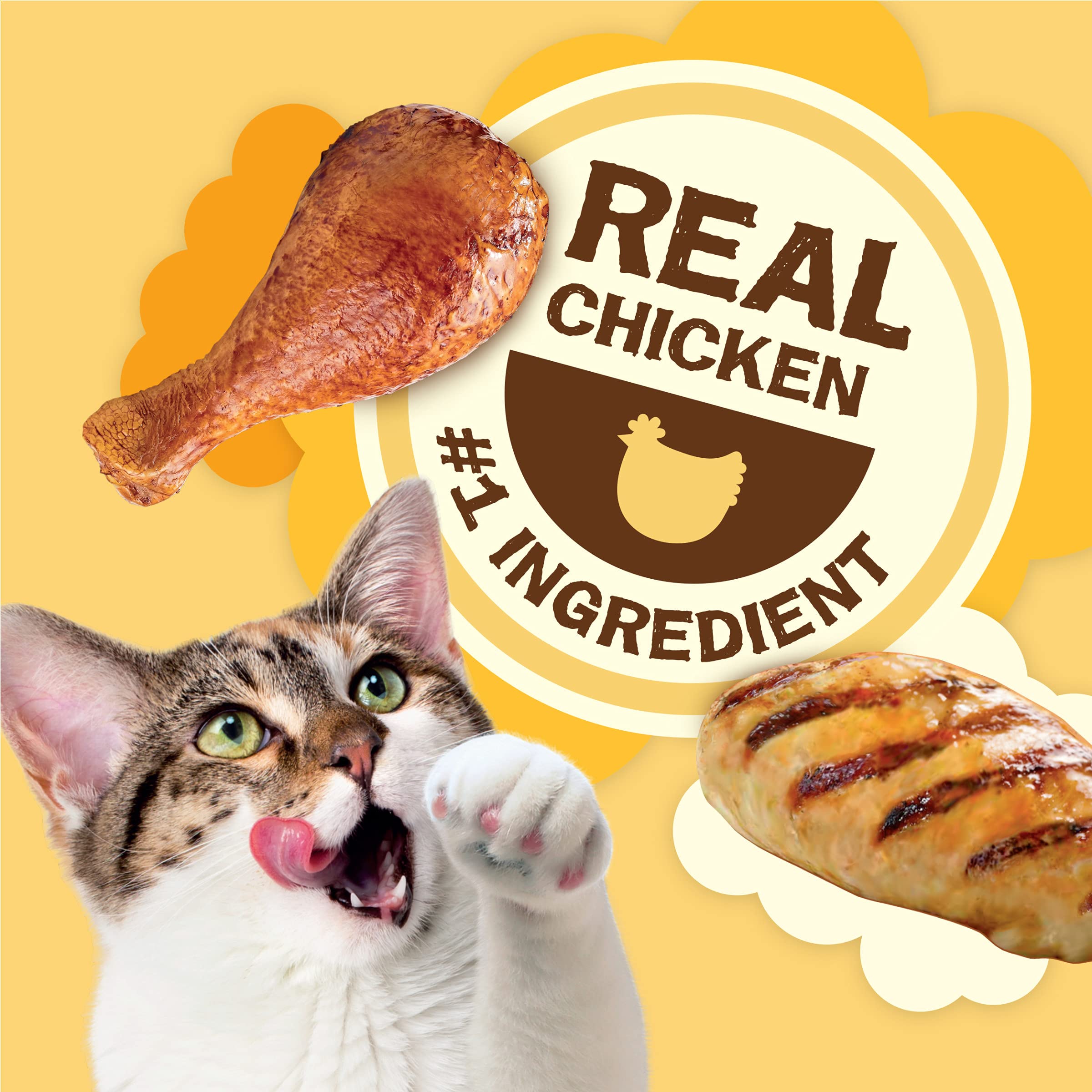 Friskies sans colorants ni arômes artificiels pour chat adulte.