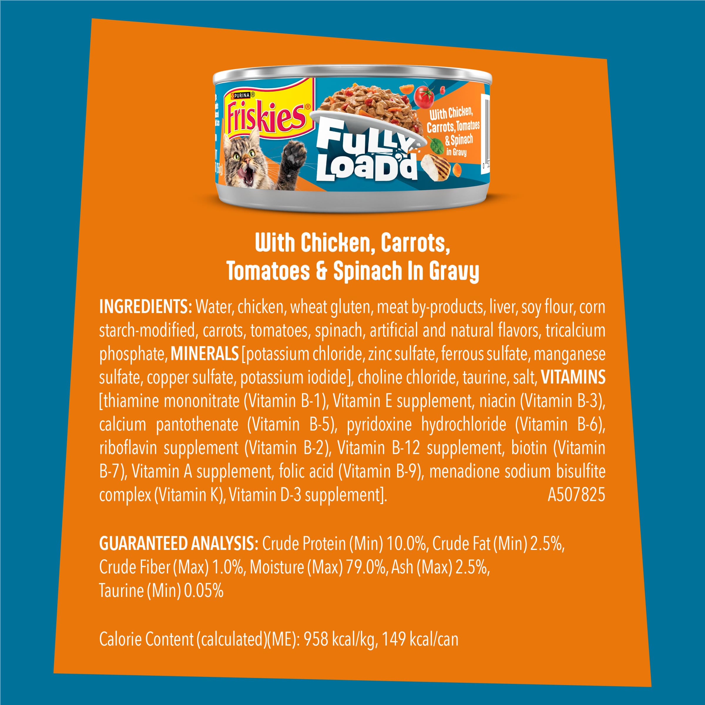 Friskies texture généreuse et sauce savoureuse pour chat, repas équilibré.