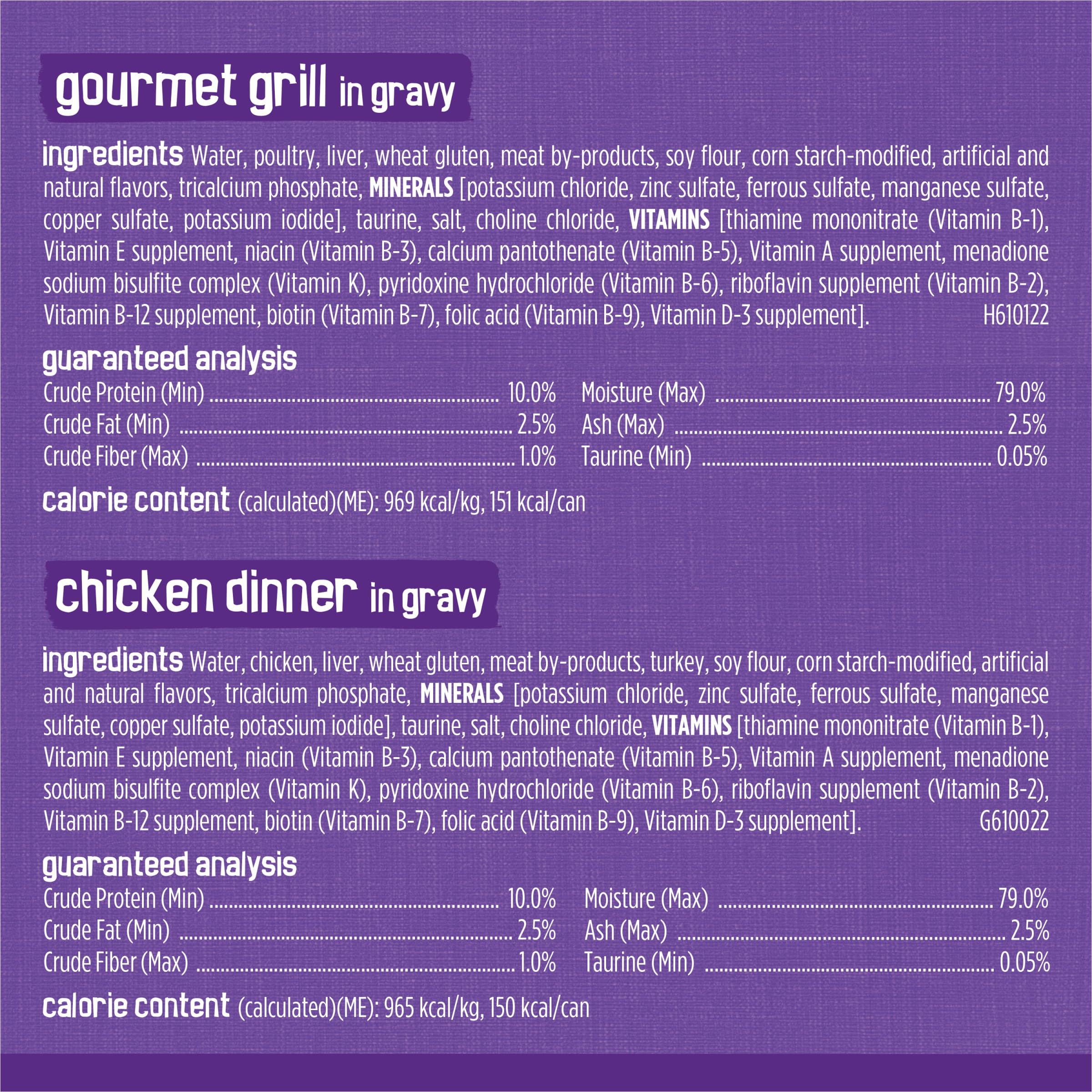 Friskies Variétés Viandes – Trois options de viande en sauce onctueuse.
