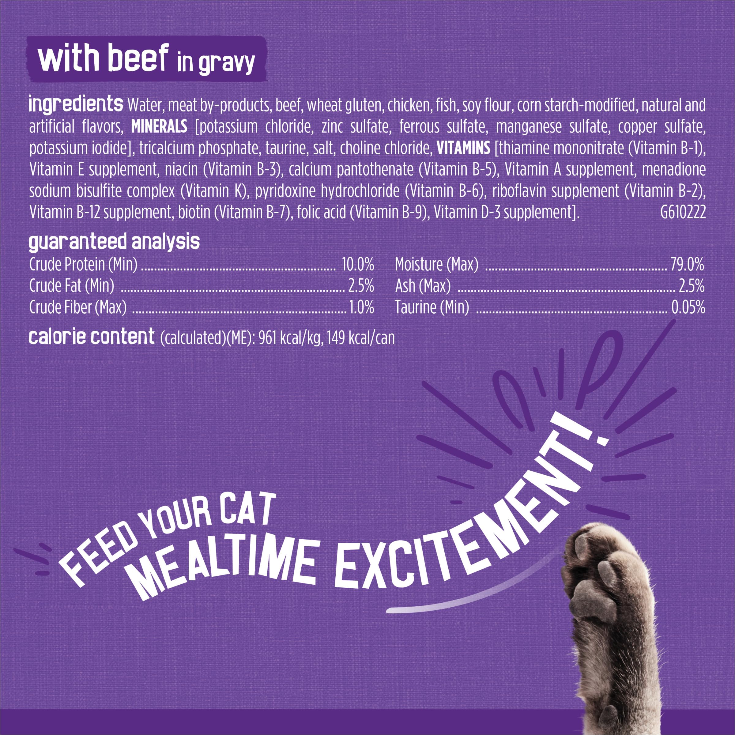 Friskies Variétés Viandes – Diverses saveurs en sauce pour varier les repas.