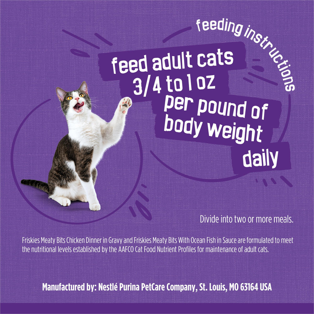 Purina Friskies Saveur riche et protéines de qualité pour chats.