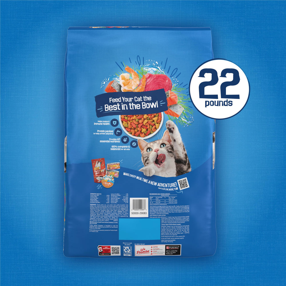 Friskies Saveurs Fruits de Mer vitamine A et taurine soutiennent la vision.