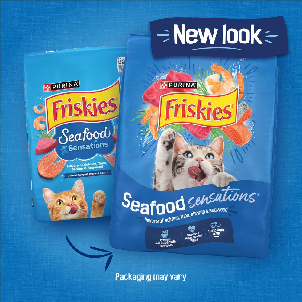 Friskies Saveurs Fruits de Mer sac de 10 kg prêt à servir.