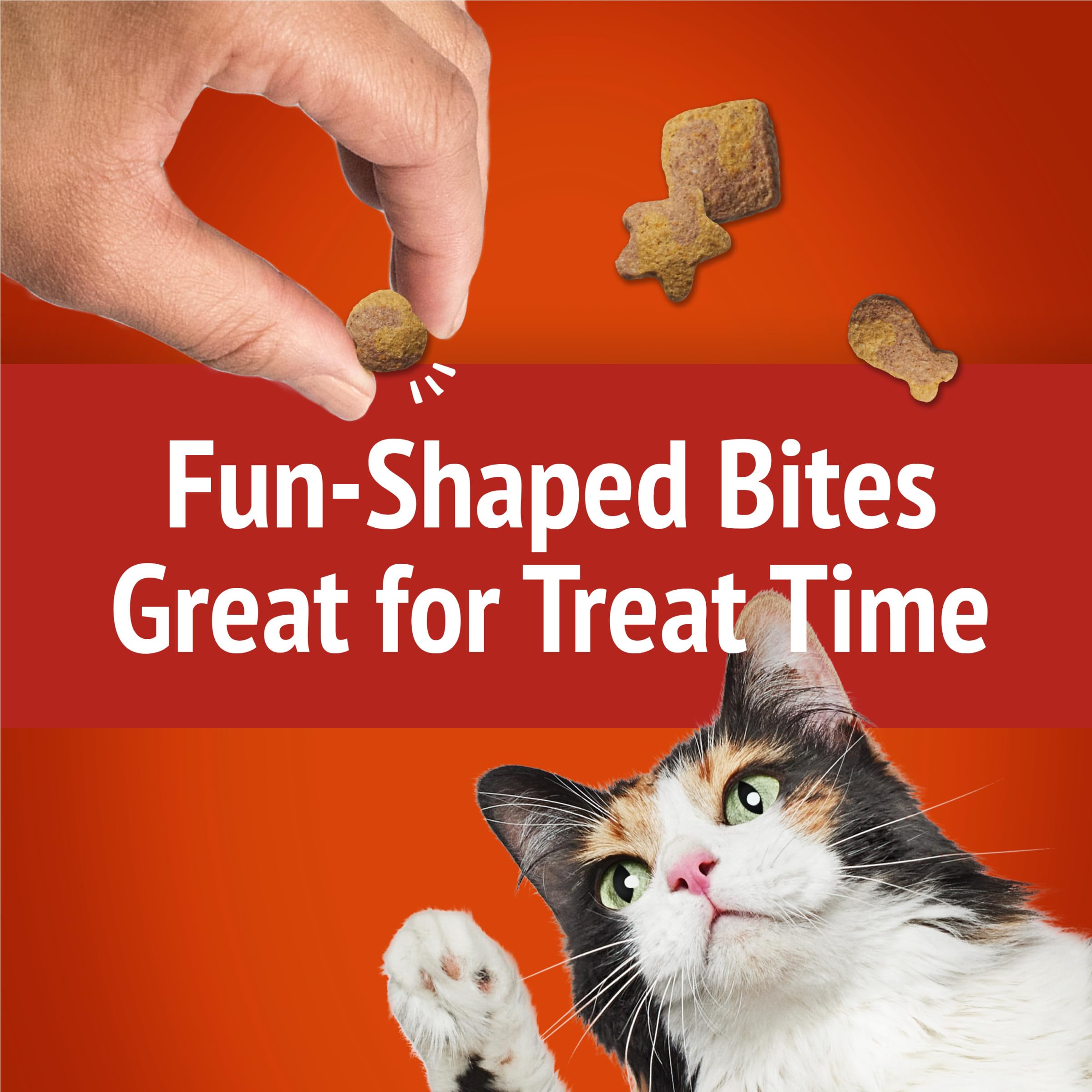 Friskies Party Mix sensation poulet et arôme brune pour chat.