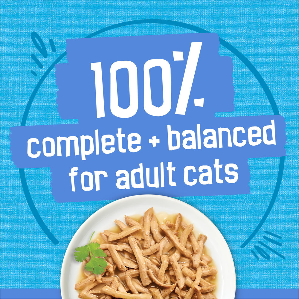 Friskies Shreds conserve recyclable: emballage respectueux de l’environnement.