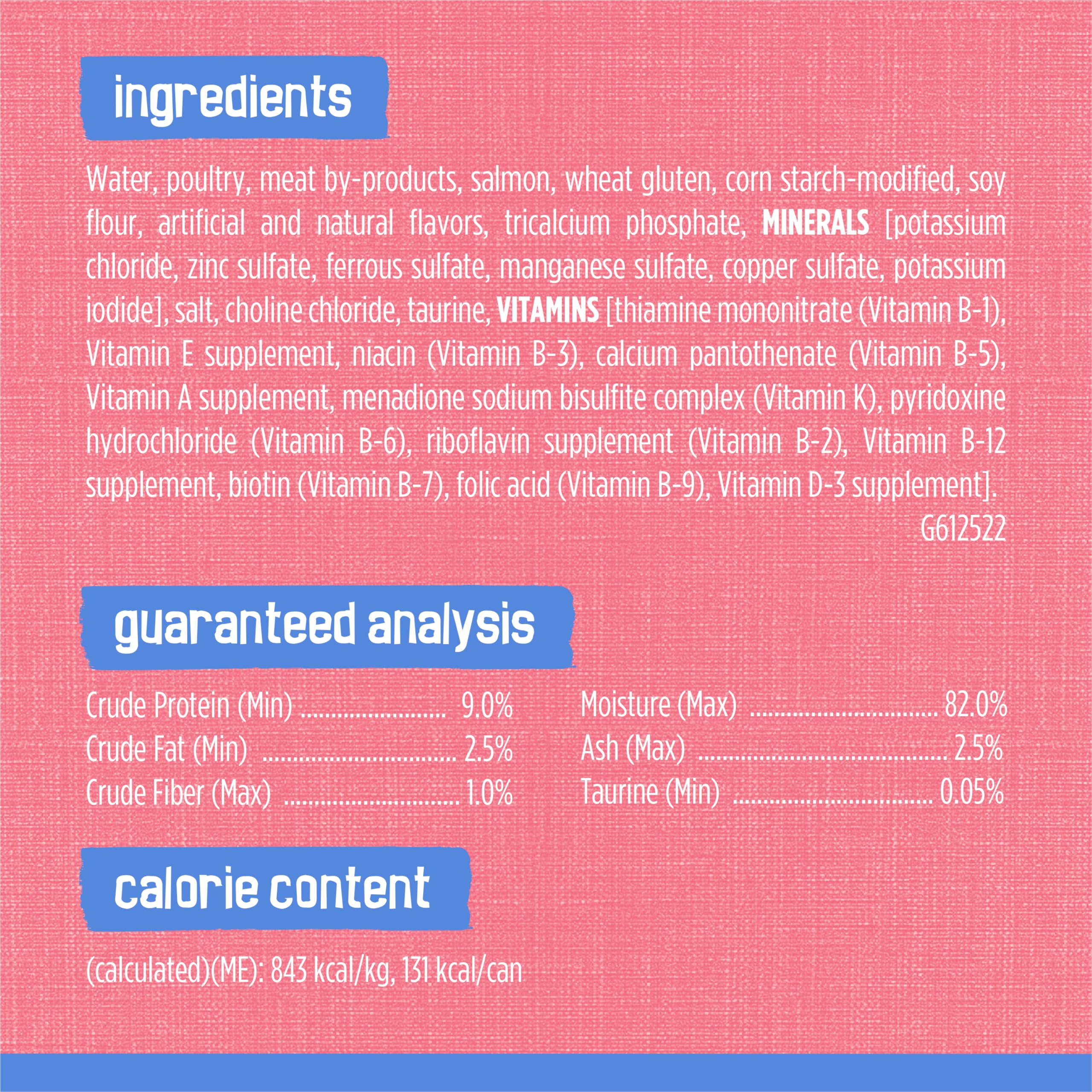 Friskies Shreds saumon dans sauce, sans colorants ni conservateurs artificiels.