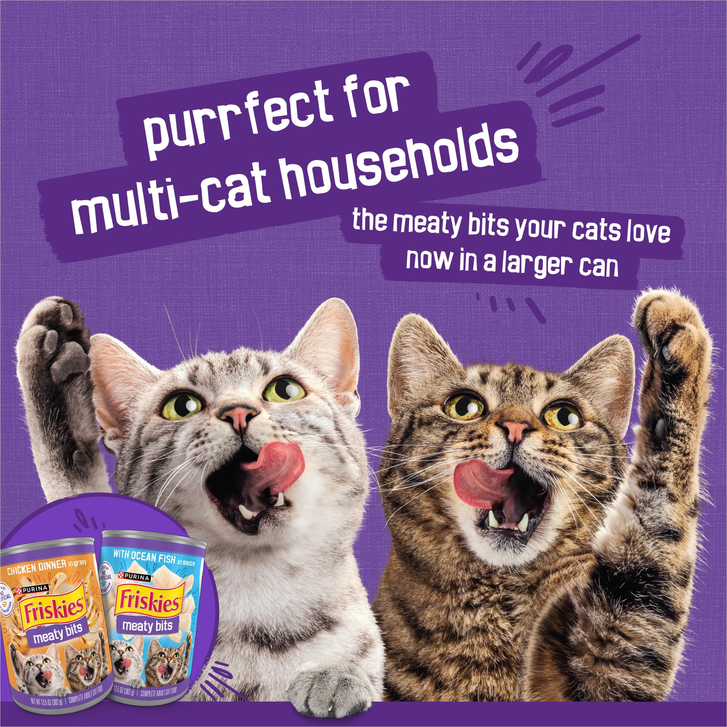 Purina Friskies Variété multi-chat pour plusieurs félins à la maison.