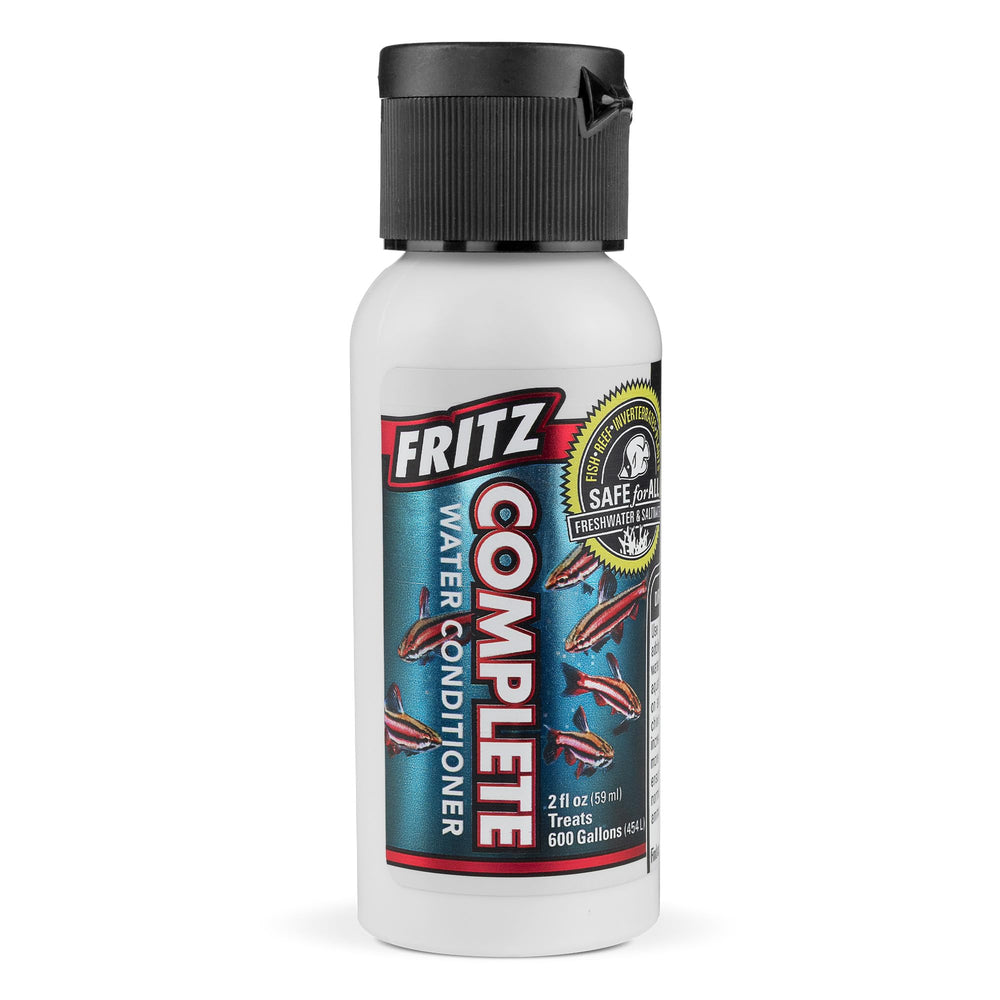 Fritz Aquatics Complete – bouteille montrant le conditionneur prêt à neutraliser le chlore et les métaux