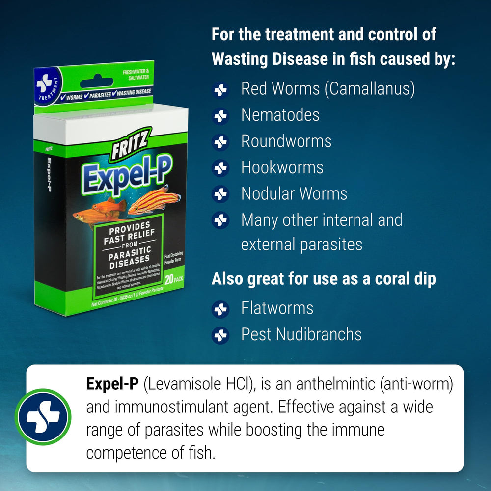 Fritz Expel-P comprimés 20, dosage précis pour votre système aquatique.