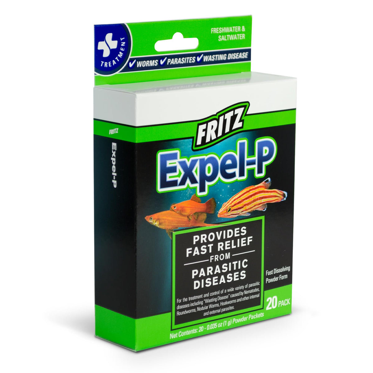 Fritz Expel-P, pack de 20 unités, dosage pratique pour l’aquarium.